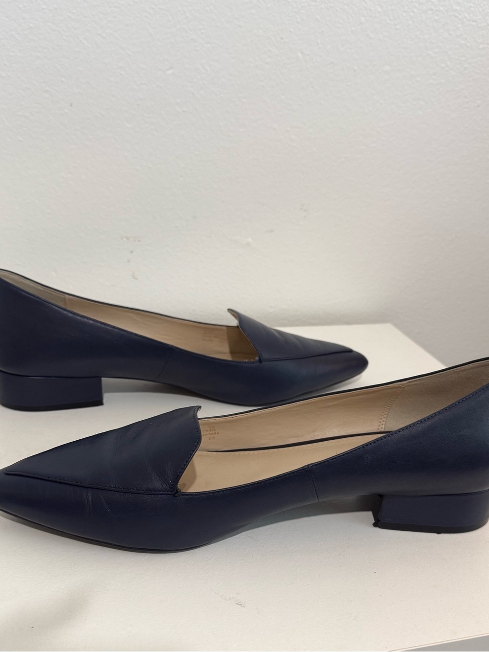 Cole Haan Classic Women's Pointed Toe Loafers in Navy - Picture 11 of 16